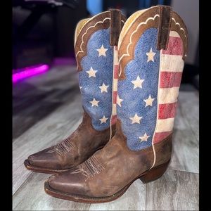 Women’s Shyanne American Flag Cowboy Boots, Size: 7B